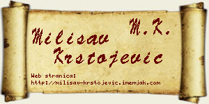 Milisav Krstojević vizit kartica